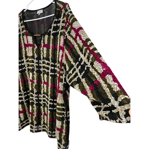 Avenue Womens Plus Size 26/28 3X 3/4 Sleeve Tops lot of 2 RZ10407 Tunic - Picture 8 of 12